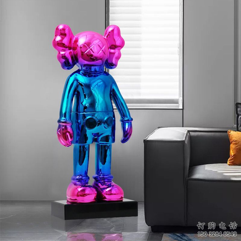 電鍍外星人雕塑廠家  園林擺件  戶外外星人雕塑制作