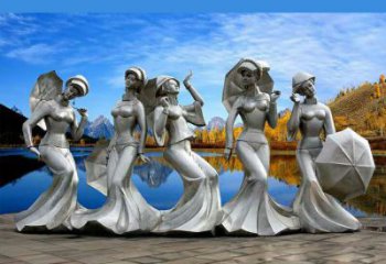 歐式音樂人雕塑廠家 抽象擺件  烤漆不銹鋼音樂人雕塑廠