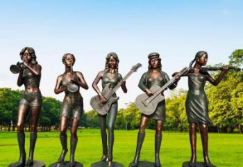 仿古樂隊雕塑廠家 草地小品 房地產樂隊雕塑廠