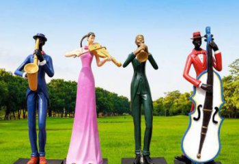 大型樂隊雕塑廠家  創意小品  戶外樂隊雕塑制作