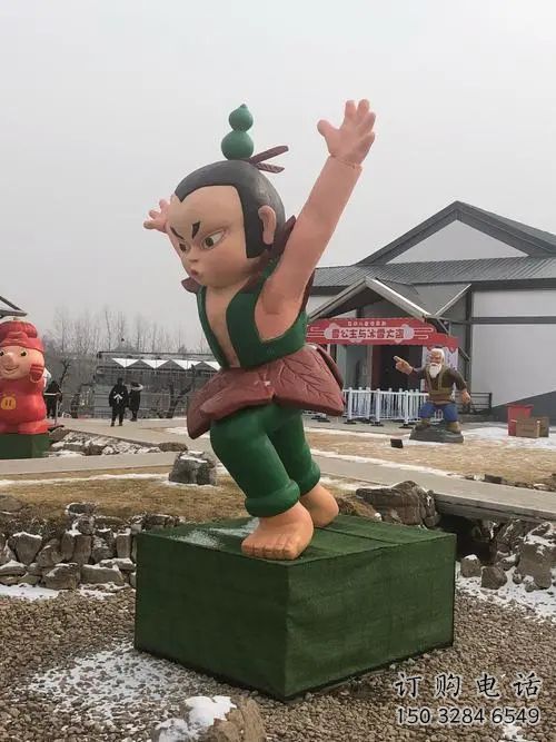 仿古葫蘆娃雕塑廠家 草地小品 房地產葫蘆娃雕塑廠
