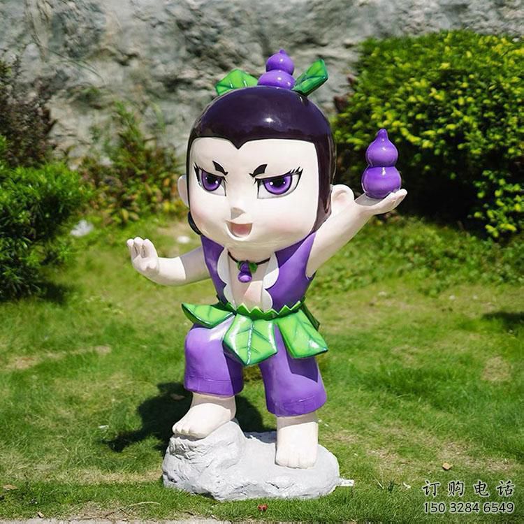 中式葫蘆娃雕塑廠家  創(chuàng)意小品 游樂場葫蘆娃雕塑廠