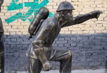 抽象消防員雕塑廠家  烤漆小品  戶外消防員雕塑廠