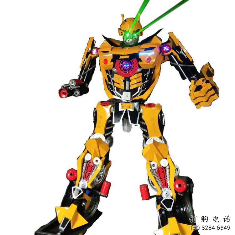戶外變形金剛雕塑廠家 噴漆小品 大型變形金剛雕塑擺件