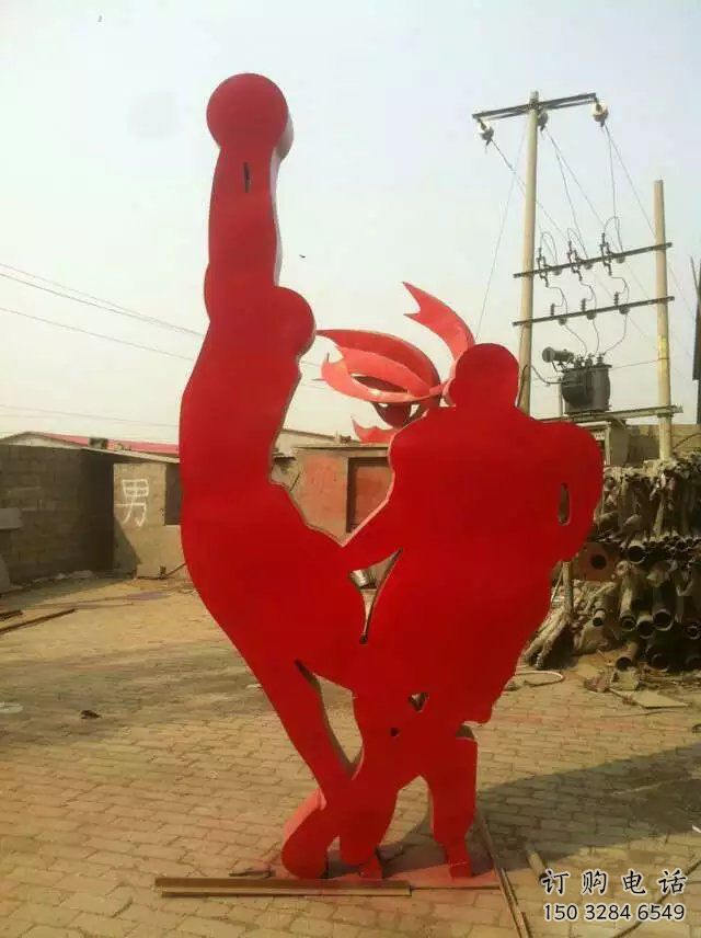 切面運動員雕塑廠家  剪紙擺件  烤漆不銹鋼運動員雕塑廠