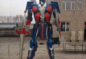 現代變形金剛雕塑廠家 公園擺件  創意變形金剛雕塑定制