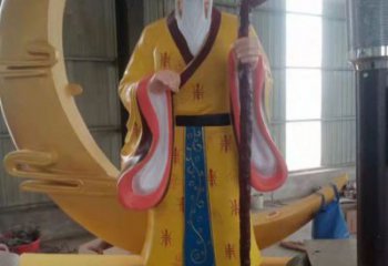 廣場月老雕塑廠家 彩繪小品  戶外月老雕塑廠