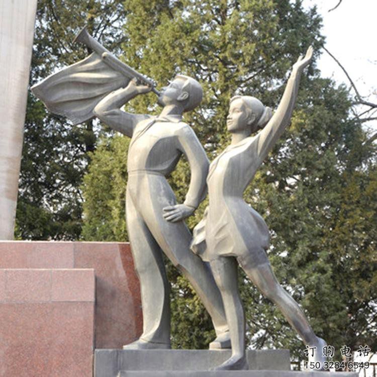 黨建校園人物雕塑廠家 異形小品  戶外校園人物雕塑生產