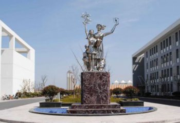 鍛造校園人物雕塑廠家 公園小品 戶外校園人物雕塑擺件