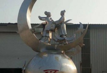 烤漆牛郎織女雕塑廠家  仿古小品  戶外牛郎織女雕塑報(bào)價(jià)