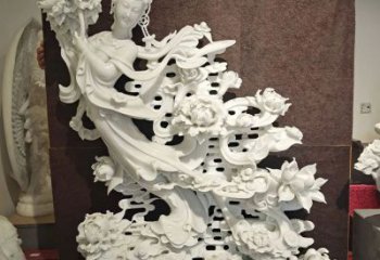 大型天女散花雕塑廠家  創意小品 庭院天女散花雕塑廠