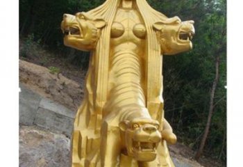 彩繪女媧補天雕塑廠家 公園擺件 街頭女媧補天雕塑廠