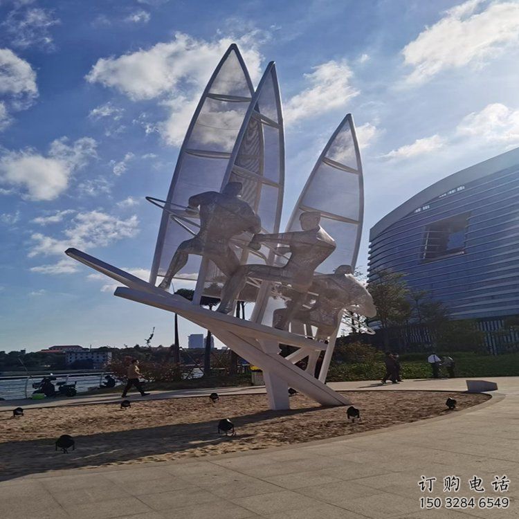 抽象沖浪雕塑廠家  公園廣場小品  鏤空不銹鋼沖浪雕塑廠