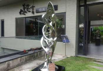 鏤空沖浪雕塑廠家 園林小品  抽象不銹鋼沖浪雕塑價(jià)格