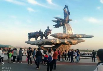 廣場愛情雕塑廠家  現(xiàn)代小品  創(chuàng)意不銹鋼愛情雕塑