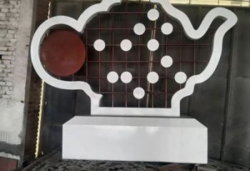 房地產地標雕塑廠家 剪影公園擺件  鏤空不銹鋼地標雕塑小品