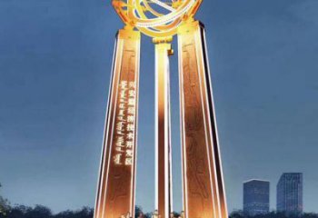 發(fā)光標(biāo)示牌雕塑廠家 歐式步行街小品 大型商場不銹鋼標(biāo)示牌雕塑