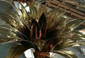 公園蘭花雕塑廠家 戶外擺件  戶外不銹鋼蘭花雕塑