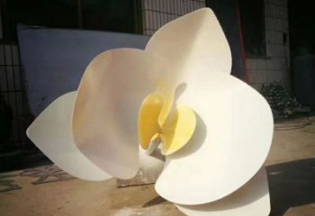 烤漆蘭花雕塑廠家  現代小品  大型不銹鋼蘭花雕塑定制
