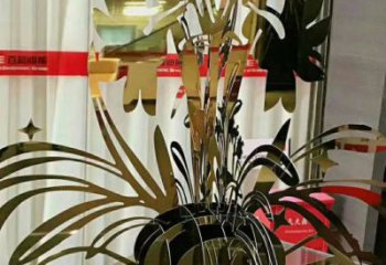 大型玉蘭花雕塑廠家 鍛造小品  戶外不銹鋼玉蘭花雕塑廠