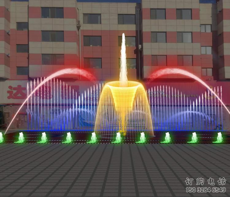 現(xiàn)代水景噴泉雕塑廠家 大型擺件 燈光不銹鋼水景噴泉雕塑