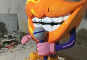 彩繪嘴唇雕塑廠家  現代擺件 街頭不銹鋼嘴唇雕塑廠