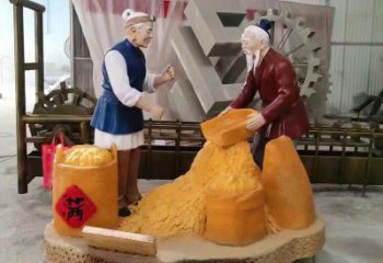 彩繪農(nóng)耕雕塑廠家  公園小品 農(nóng)村農(nóng)耕雕塑廠