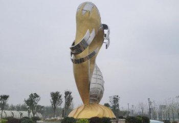 公園雙魚雕塑廠家 戶外擺件  烤漆不銹鋼雙魚雕塑小品