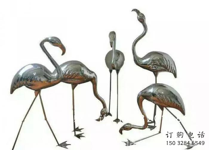 戶外家禽雕塑廠家  鏡面小品  大型不銹鋼家禽雕塑擺件