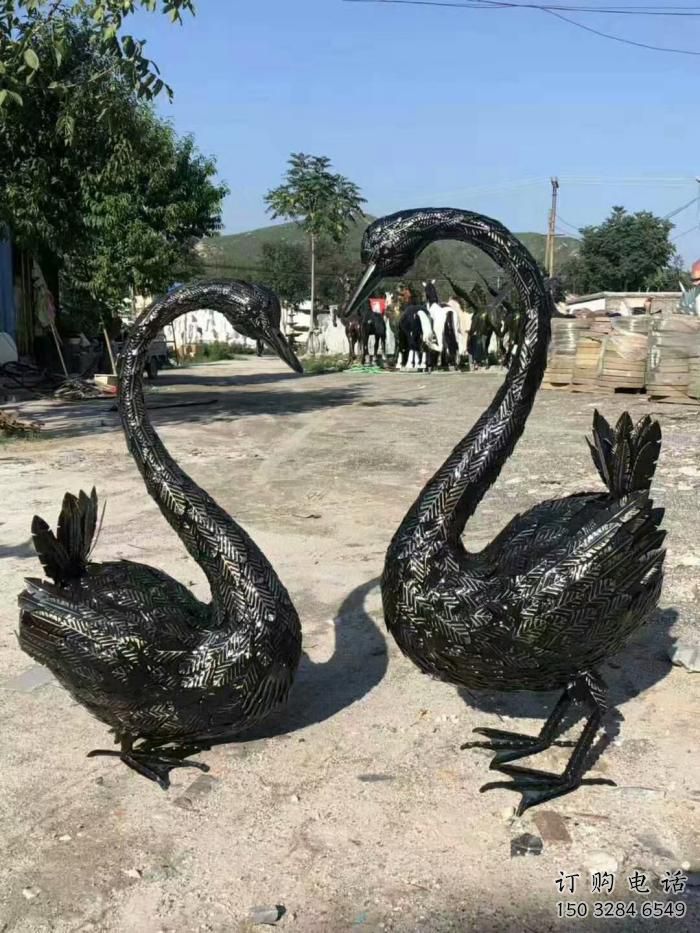 仿古家禽雕塑廠(chǎng)家 草地小品 房地產(chǎn)不銹鋼家禽雕塑擺件