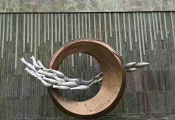 庭院雙魚雕塑廠家  現(xiàn)代小品 鍛造不銹鋼雙魚雕塑擺件