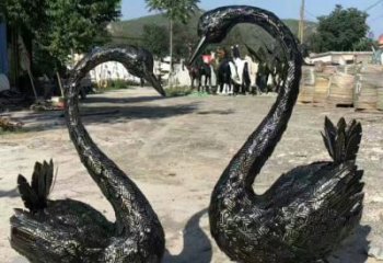 仿古家禽雕塑廠家 草地小品 房地產不銹鋼家禽雕塑擺件