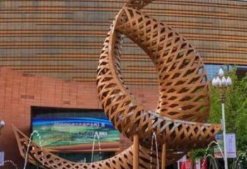 鏤空不銹鋼魚雕塑