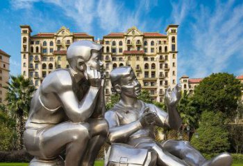 校園主題人物雕塑廠家 不銹鋼學生雕塑 公園廣場擺件