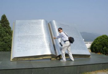 書籍雕塑廠家 不銹鋼景觀書籍雕塑制作