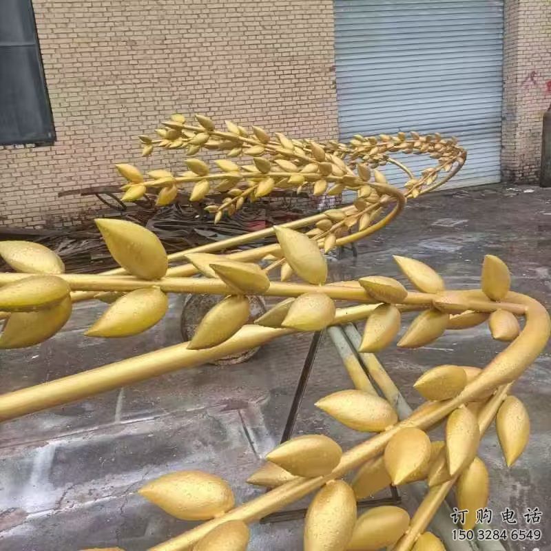 田間水稻雕塑生產(chǎn)廠家 彩繪仿真雕塑 園林擺件