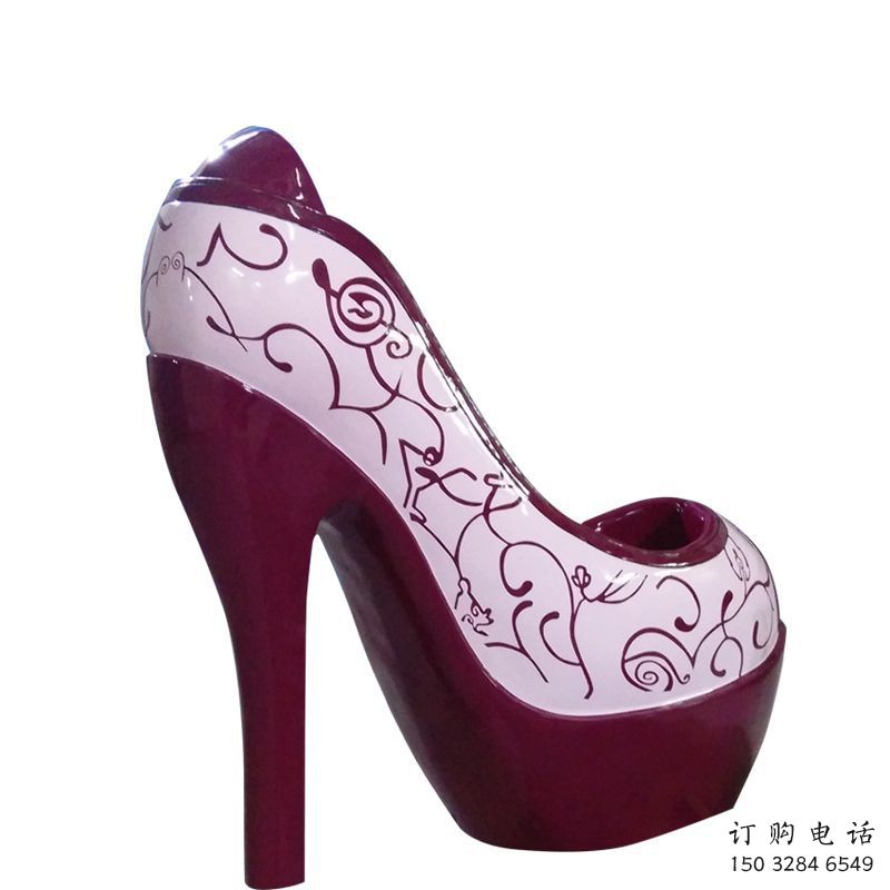 生產(chǎn)創(chuàng)意高跟鞋雕塑 步行街店門口雕塑 影視劇小品雕塑