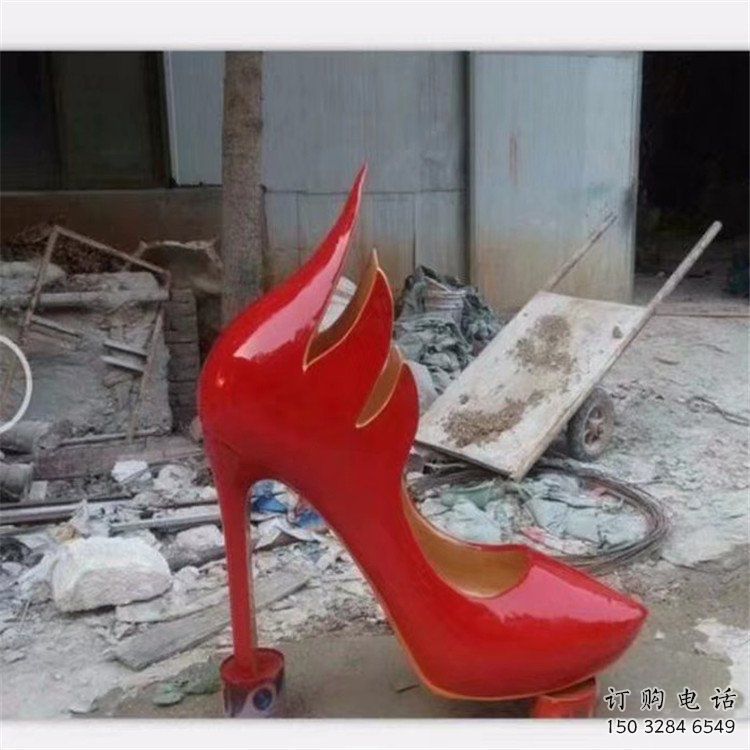 提供仿真高跟鞋雕塑 店門口園林雕塑 景觀小品素材