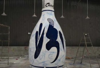 店門口景觀瓶子雕塑 創意釀酒雕塑 仿真工藝擺件