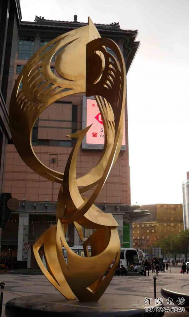 大型鳳凰雕塑制作 商業街廣場雕塑 古銅色擺件