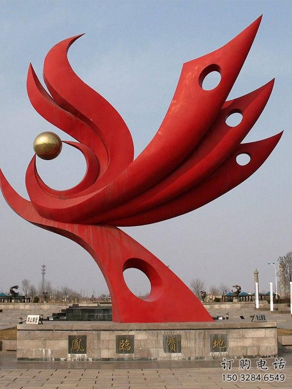 專做廣場鳳凰雕塑廠家 公園仿真雕塑 抽象擺件