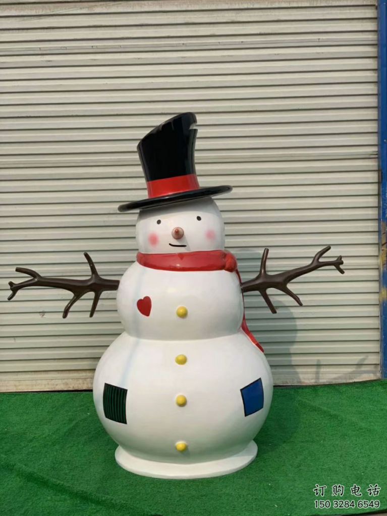 廣場雪人雕塑 公園不銹鋼卡通雕塑 抽象擺件