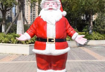 抽象圣誕老人雕塑 店門口彩繪雕塑 不銹鋼雕塑擺件