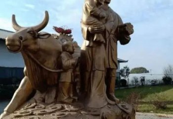 廣場(chǎng)牛郎織女雕塑 公園神話雕塑 抽象不銹鋼擺件