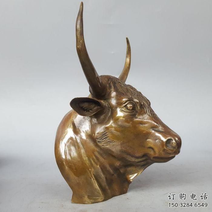 風(fēng)景區(qū)不銹鋼牛頭雕塑 售樓處廣場(chǎng)雕塑 仿古擺件