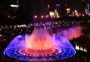 定制噴泉雕塑，燈光數(shù)控效果，公園廣場(chǎng)大型雕塑