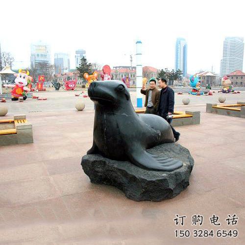 生產店門口海豹雕塑 創意景觀雕塑 仿真擺件