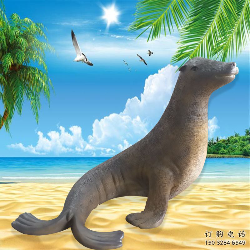 公園海豹雕塑價格 酒店門口雕塑 彩繪擺件