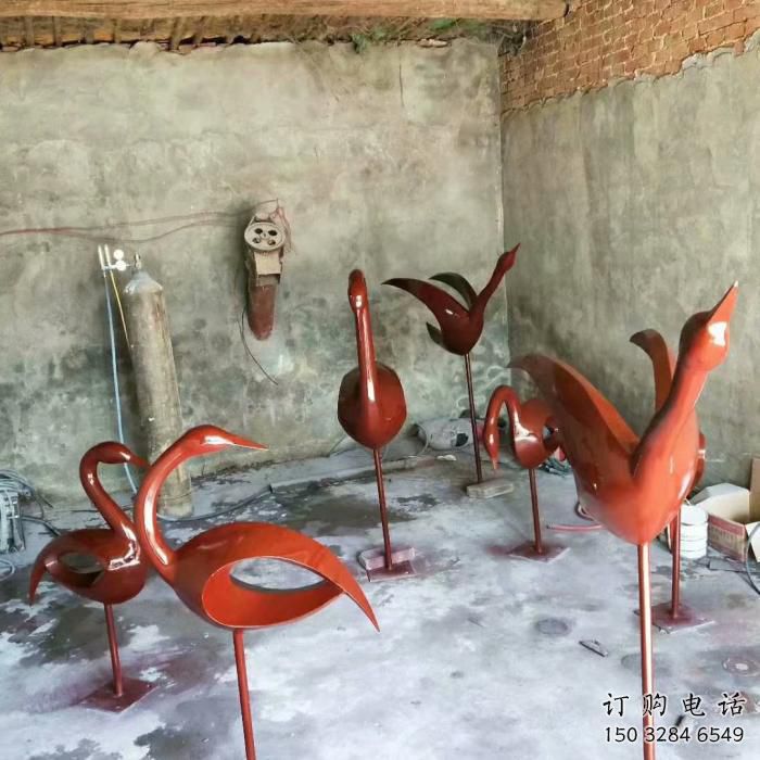 內蒙古景區鳥類雕塑，噴水造型，剪影工藝