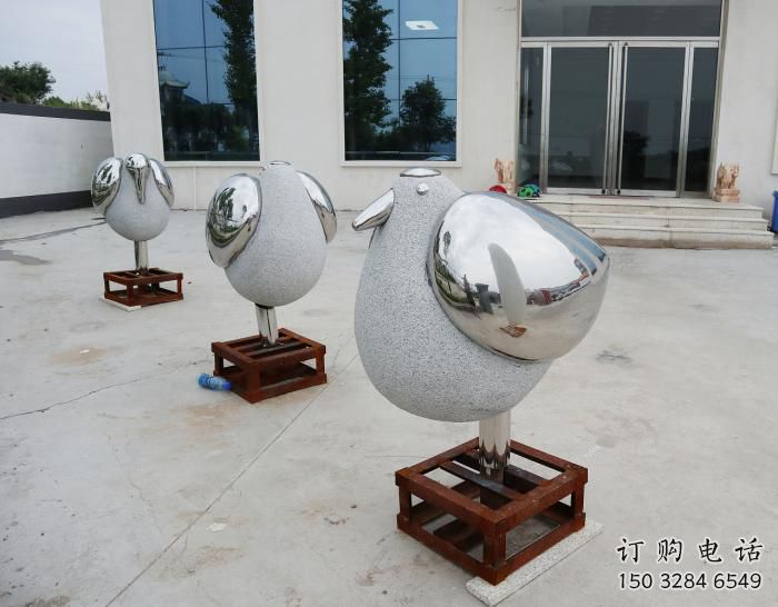 安徽售樓部鳥類雕塑，家禽小品，拋光工藝